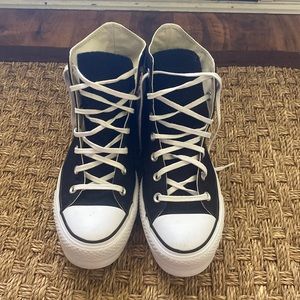 Black Platform Converse Size 10 womens